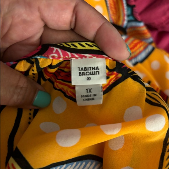 Tabitha Brown x Target Floral Orange Paisley Print Cover Up - Picture 2 of 4